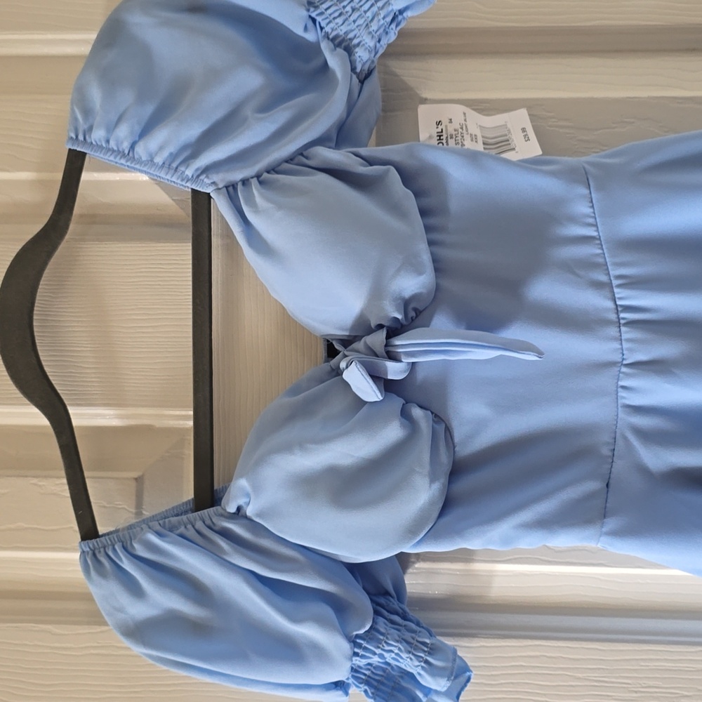 FOURTEEN TWELVE BRAND WOMEN'S JUNIOR SIZE LIGHT BLUE DRESS SKORT SIZE XXS